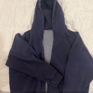 Navy Blue Brandy Zip-Up